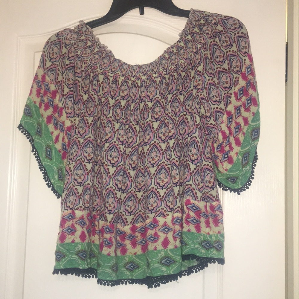 Of the shoulder shirt